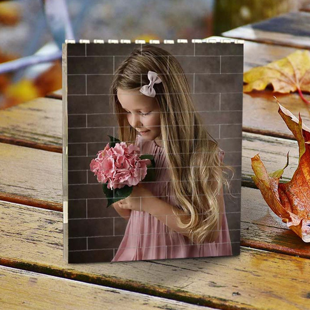 Personalisiertes Foto-Block-Puzzle, Baustein, Familien-Andenken, Geschenk für Kinder