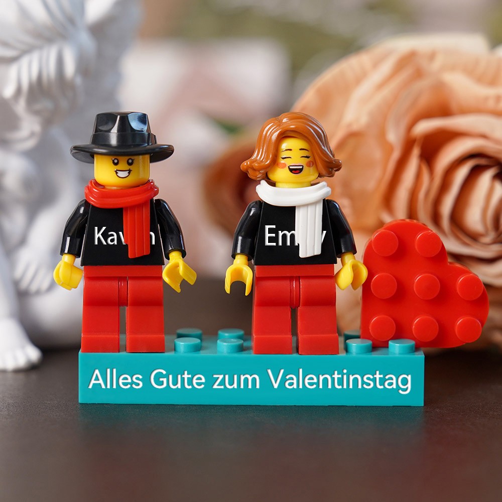 Personalisierte Kleine Figur für Paar Valentinstagsgeschenk