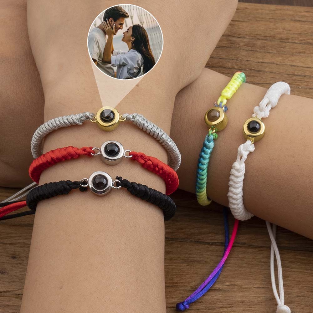 Personalisiertes Fotoprojektions-Armband für ihre Valentinstag-Hochzeit