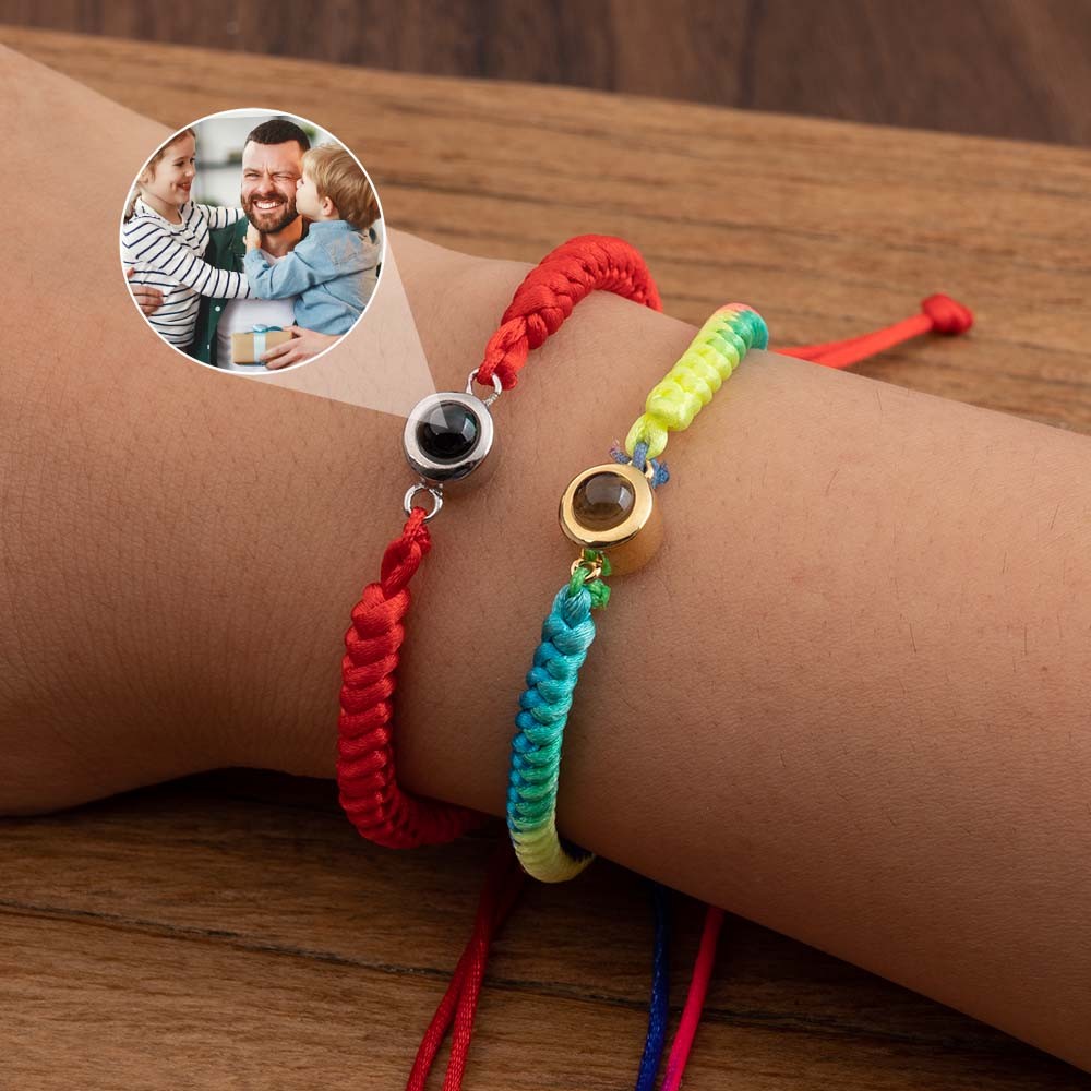 Personalisiert Fotoprojektions-Charm-Armband für den Vatertag