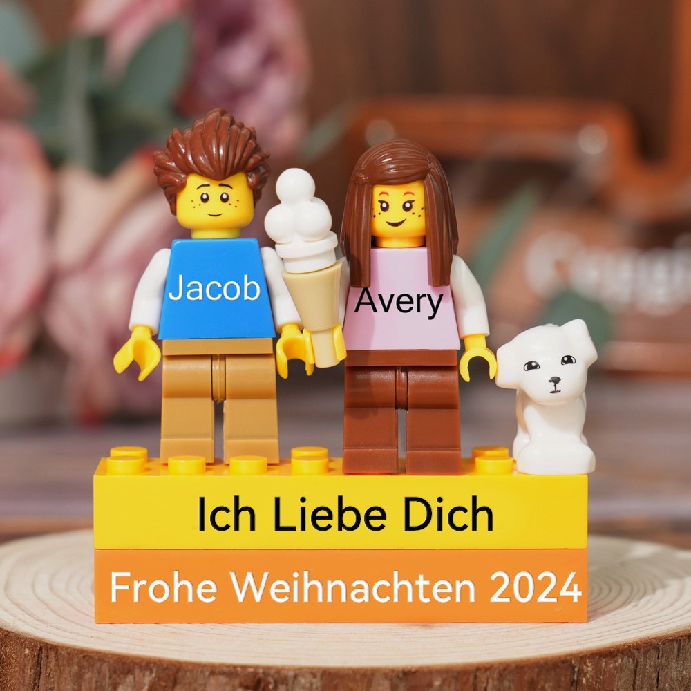 Personalisierte Kleine Figur für Paar Weihnachten Valentinstag Geschenk