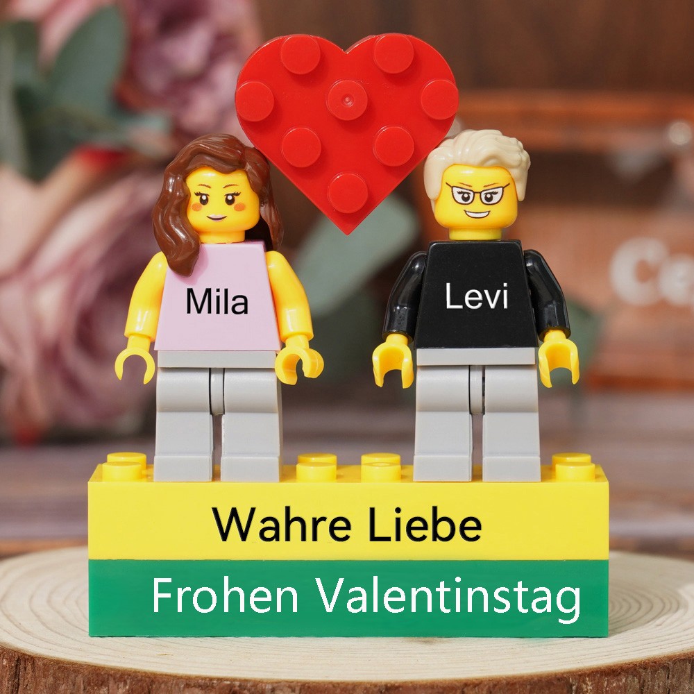 Personalisierte Kleine Figur für Paar Weihnachten Valentinstag Geschenk