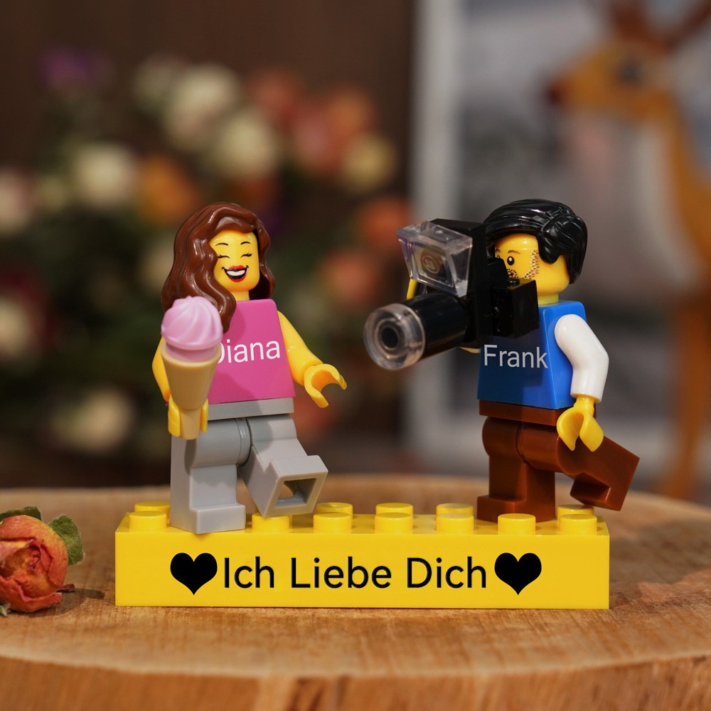 Personalisierte Kleine Figur für Paar Weihnachten Valentinstag Geschenk