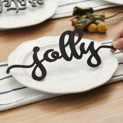 Thanksgiving-Platzkarten für Esstisch Dekor Jolly Words Sign
