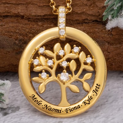 Personalisierte Halsketten mit Stammbaum des Lebens als Muttertagsgeschenk