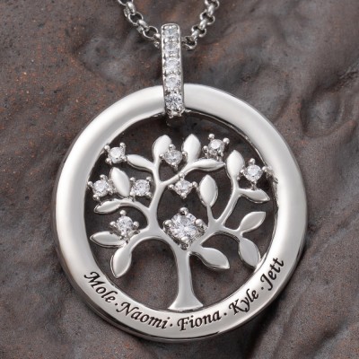 Personalisierte Halsketten mit Stammbaum des Lebens als Muttertagsgeschenk