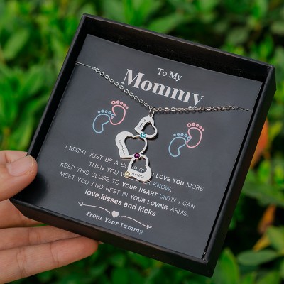 Personalisierte Familiennamen-Herz-Halskette für mein Mama-Geschenk