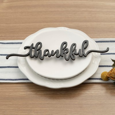 Thanksgiving-Platzkarten für Esstisch Dekor Dankeschön-Wörter-Zeichen