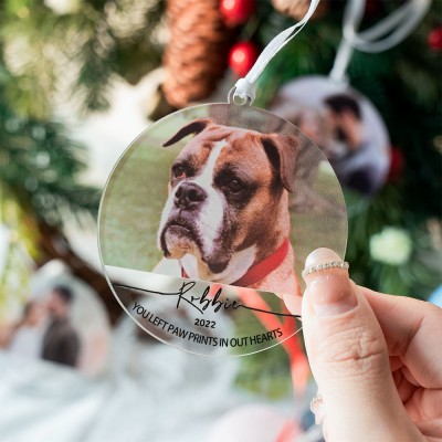 Personalisierter Weihnachtsschmuck für Hunde mit Foto, Baumdekoration